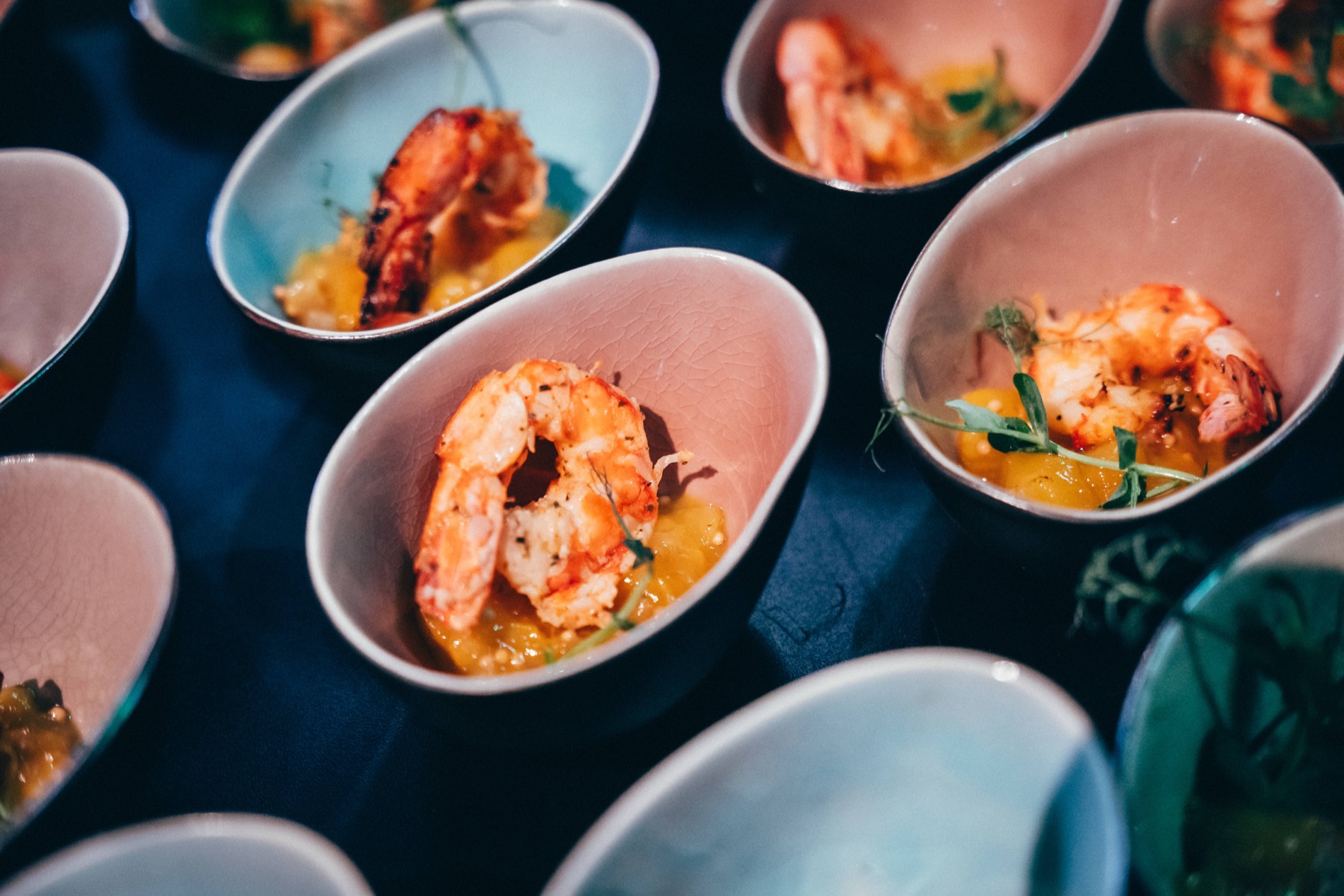 Fine-Dining-Amuse-Bouche mit Garnele