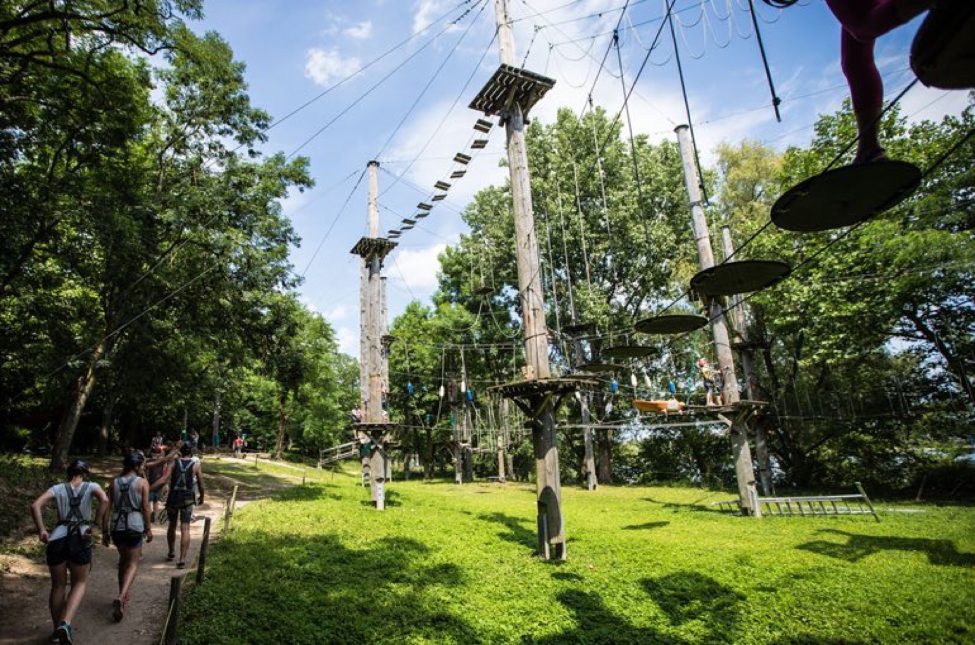 Blackfoot-Beach Köln – Hochseilgarten im angrenzenden Wald